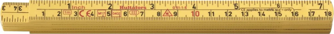 Hultafors G61-1-6GU Duimstok 1m - mm/inch - afbeelding 6 van 6