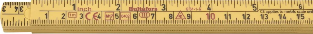 Hultafors G61-1-6GU Duimstok 1m