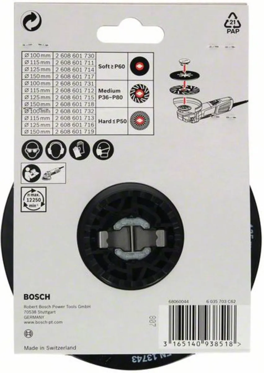 Bosch Professional X-Lock Steunschijf 125mm Medium