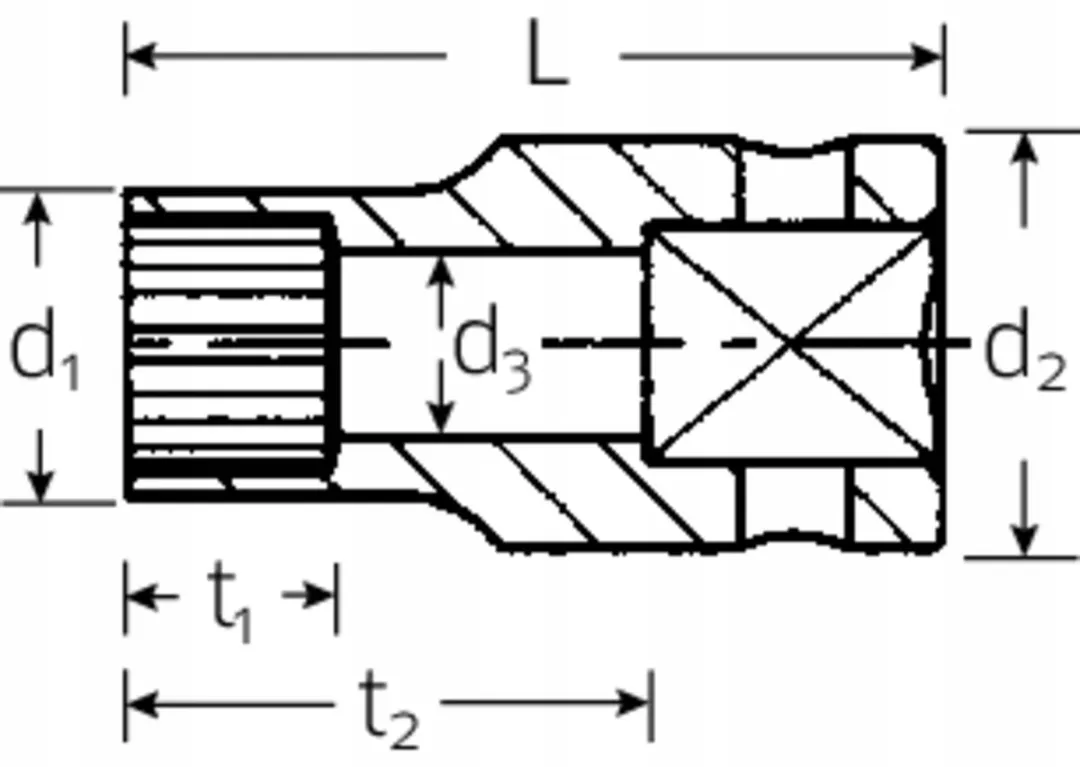 Stahlwille 1/4" Spline-Drive Dopsleutel 8mm