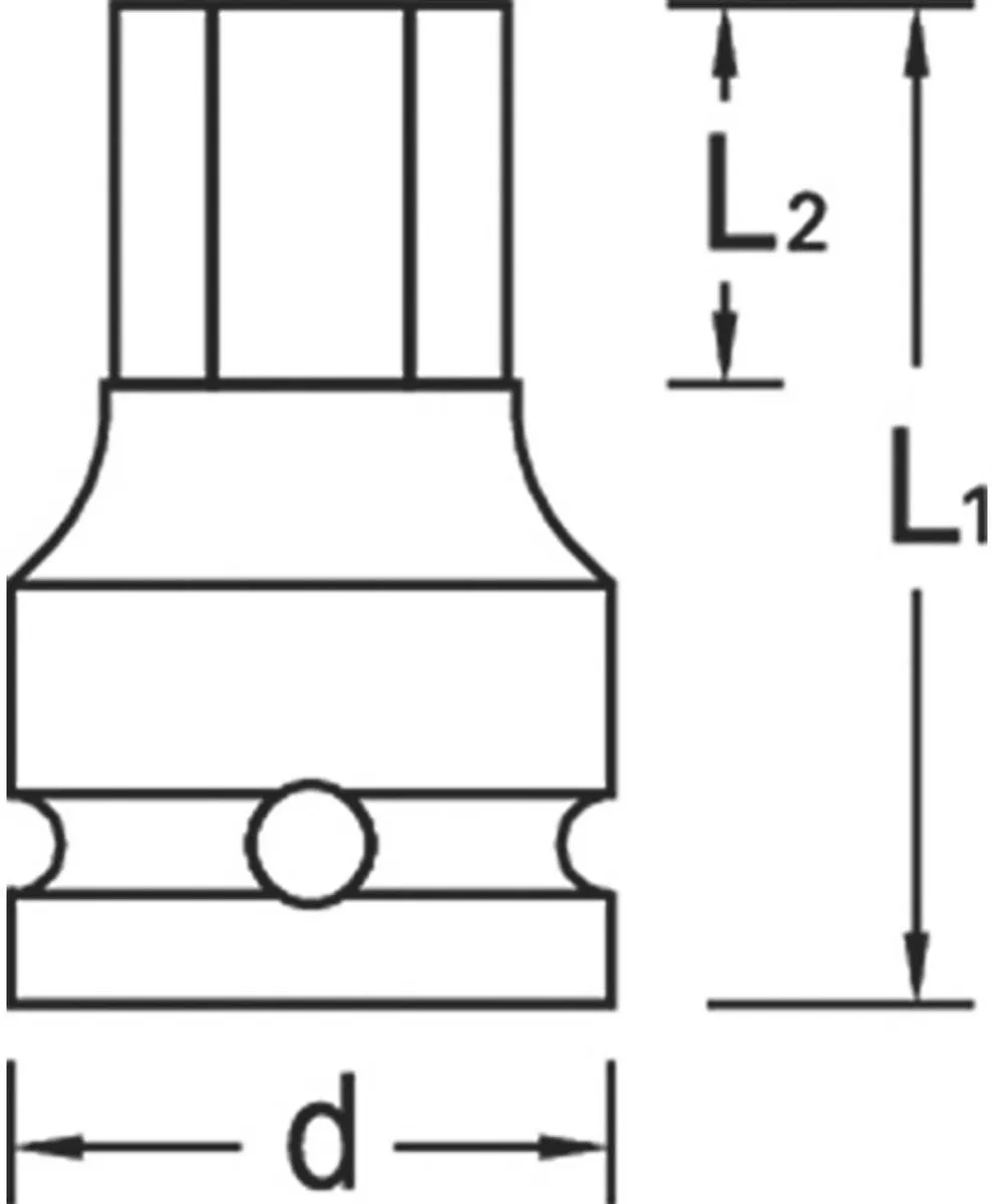 Gedore IN K 21 27 Inbus Kracht-dopsleutelinzet 27 mm - 1 Stuk