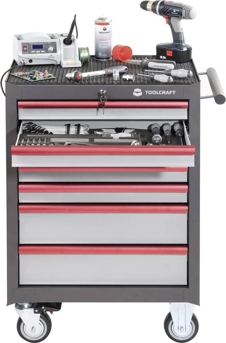 TOOLCRAFT TO-7897167 Inlegplank PS - 4 Vakjes - Zwart