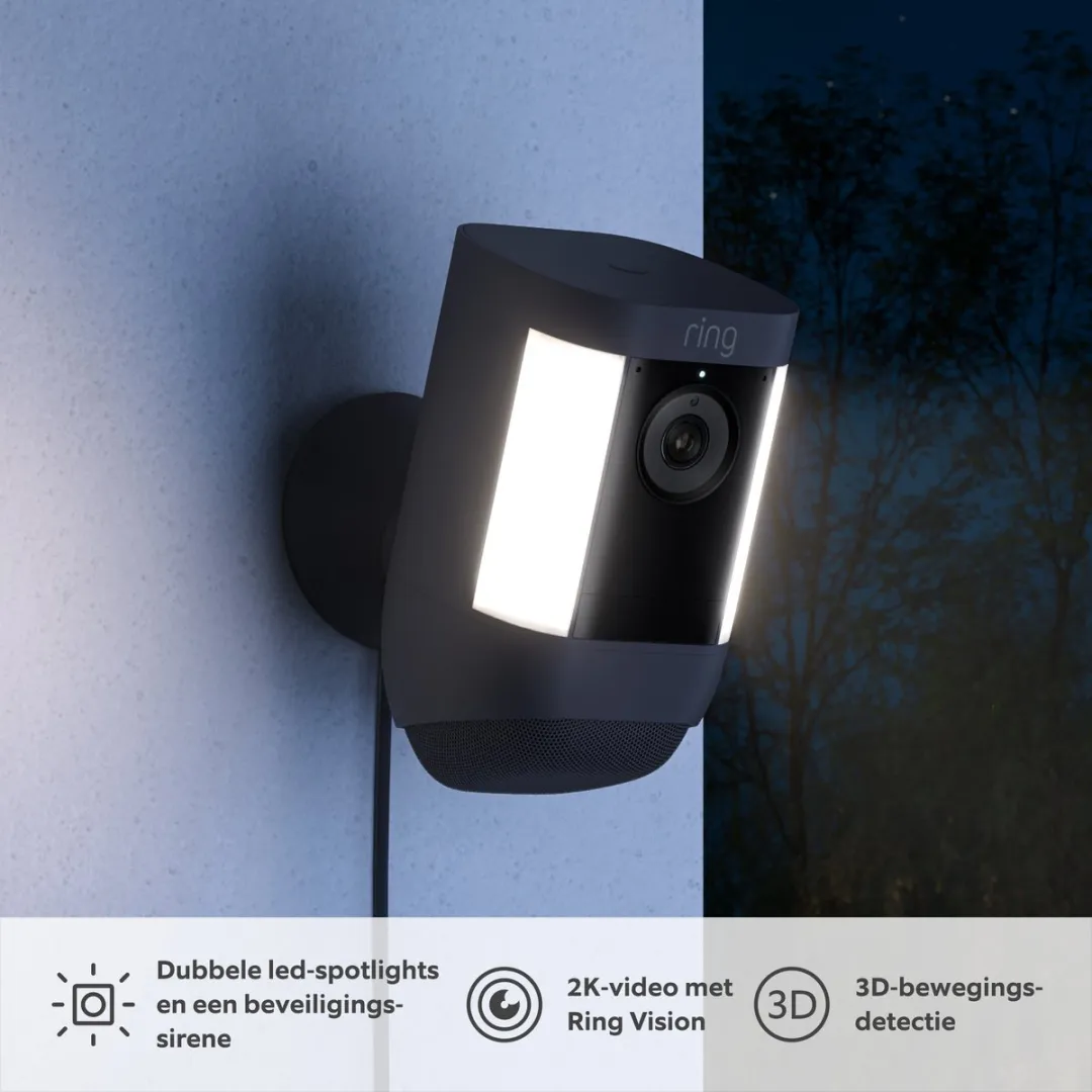 Ring Spotlight Cam Pro 2K - Zwart