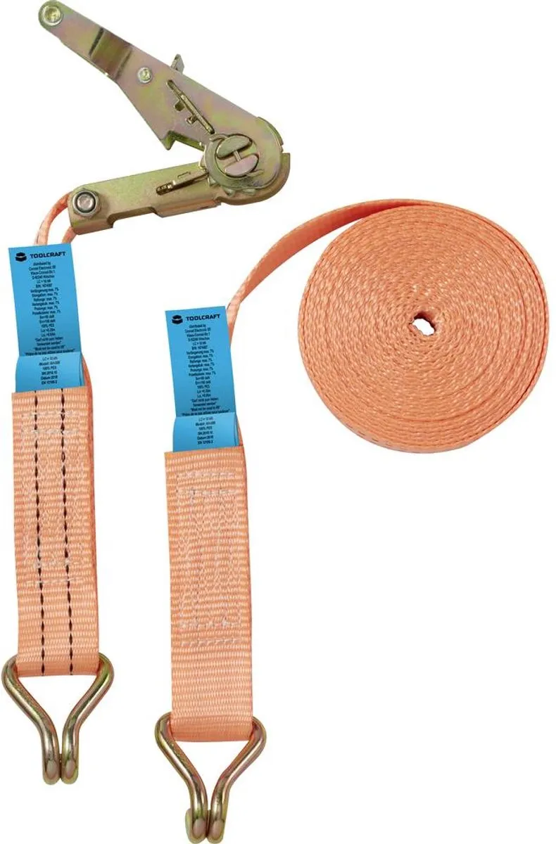 TOOLCRAFT Spanband 1000 daN 6000x38mm Oranje - afbeelding 2 van 4