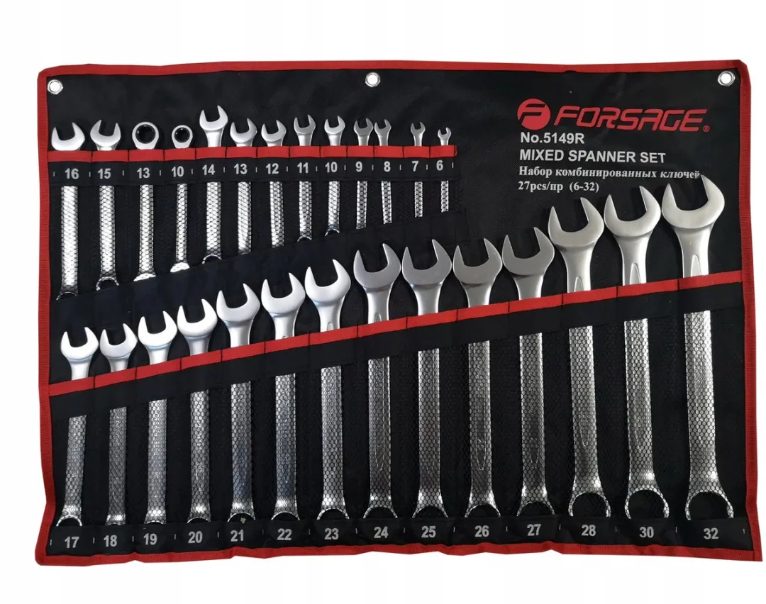 Forsage F-5149R Universele Sleutelsset 27-delig - Chroom-vanadium Staal