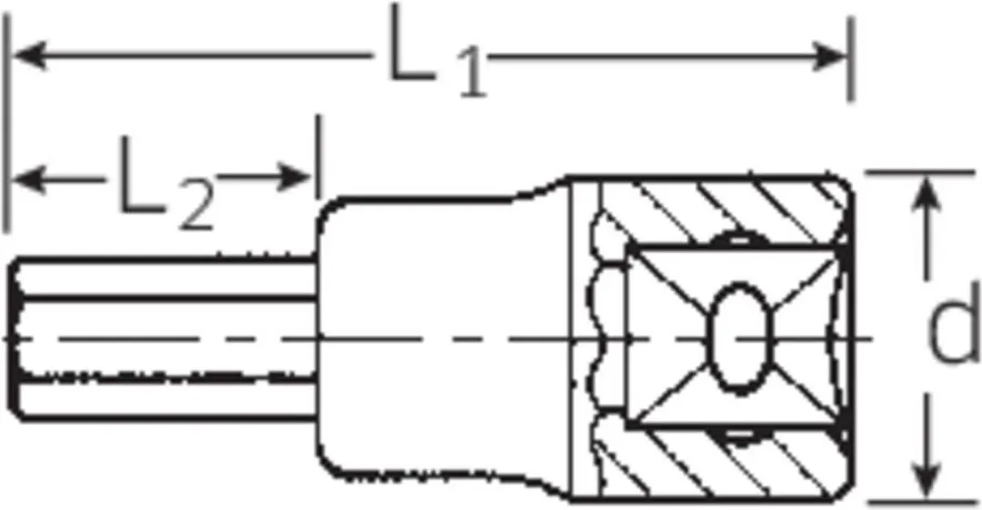 Stahlwille 54 12 03050012 Inbus Dopsleutel-bitinzet 12 mm