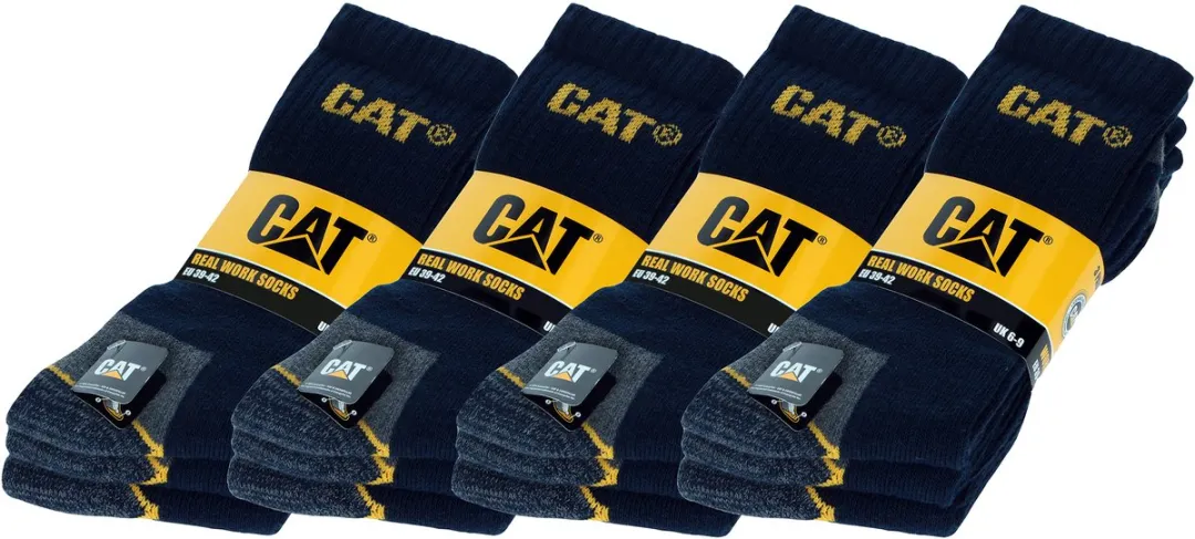 Caterpillar Heren Werksokken 12 Paar - Katoen - Blauw - 41-45