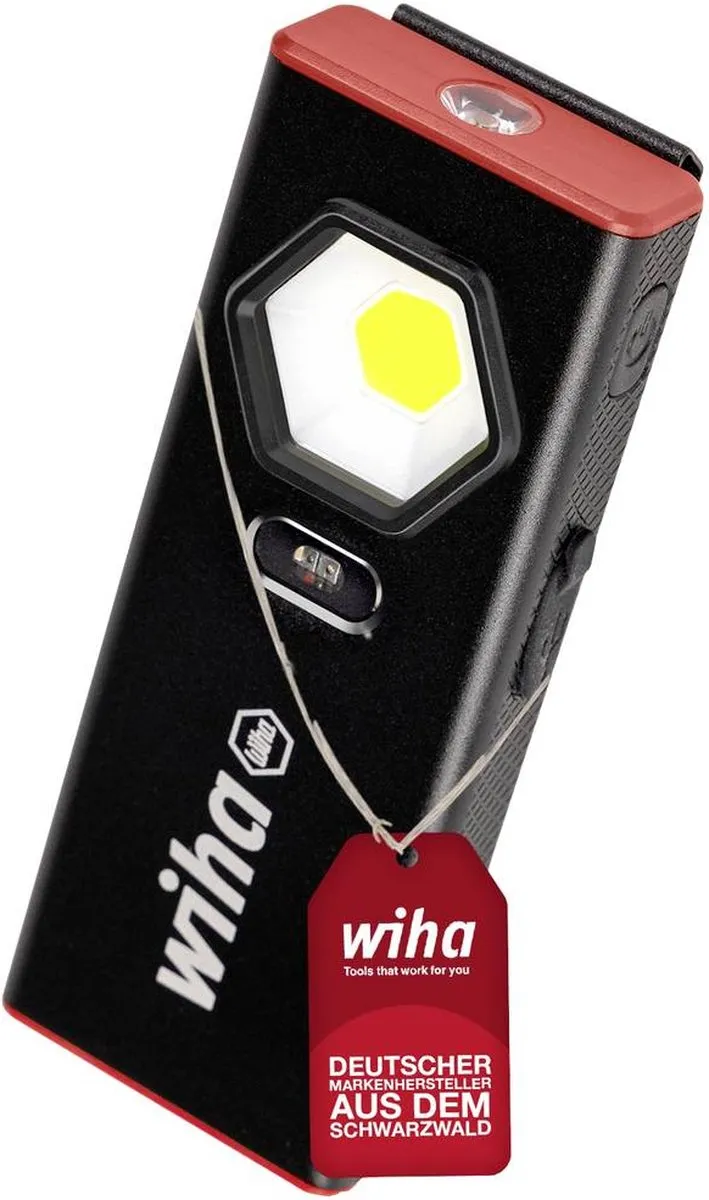 Wiha SB490HL01 Handlamp LED 1200 lm - Zwart/Rood