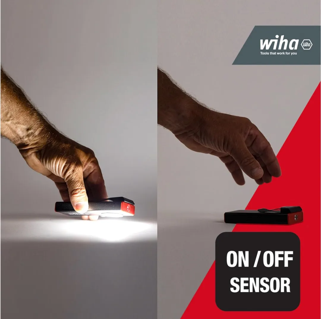 Wiha SB490HL01 Handlamp LED 1200 lm - Zwart/Rood - afbeelding 6 van 6