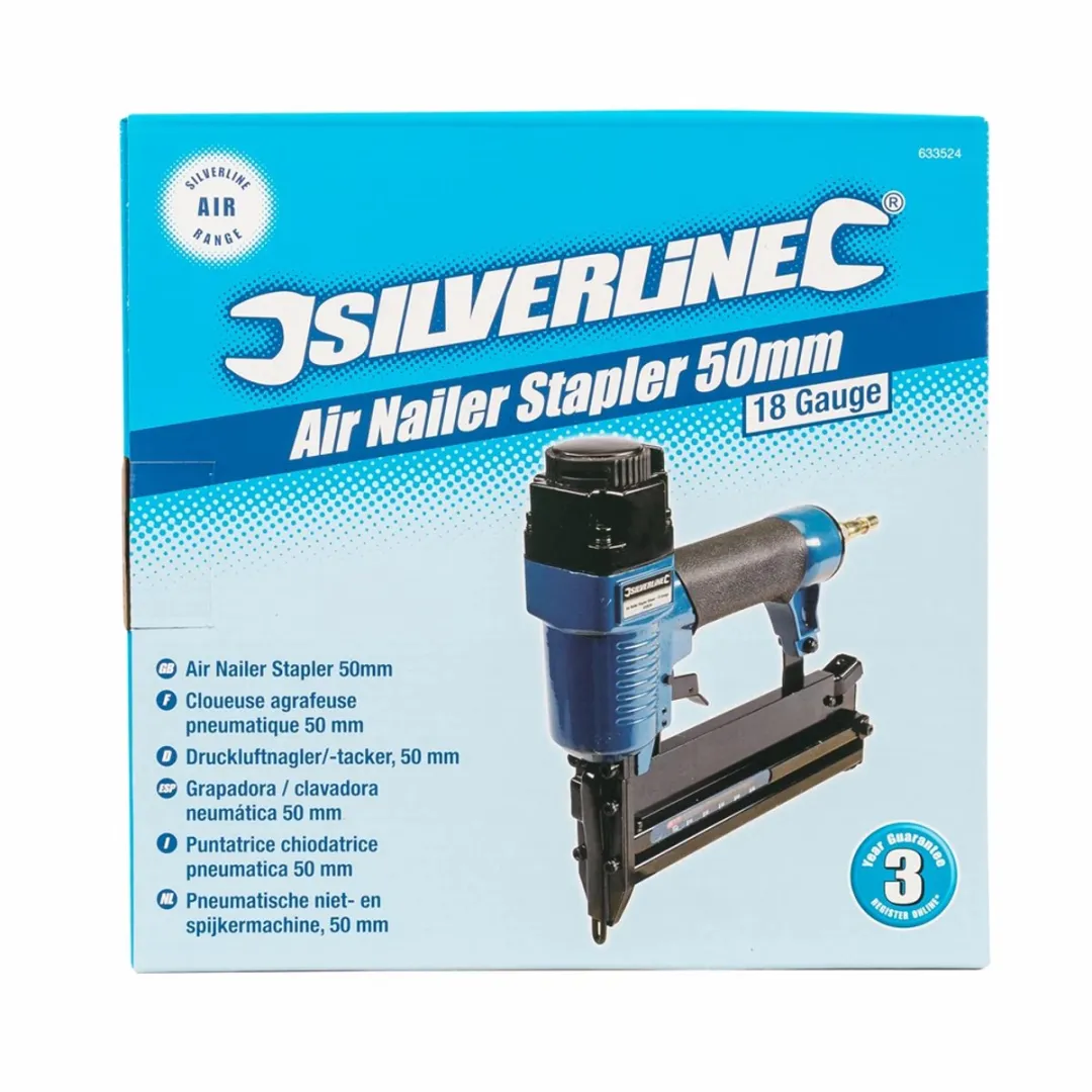 Silverline Pneumatische Niet- en Spijkermachine 633524 - 50mm