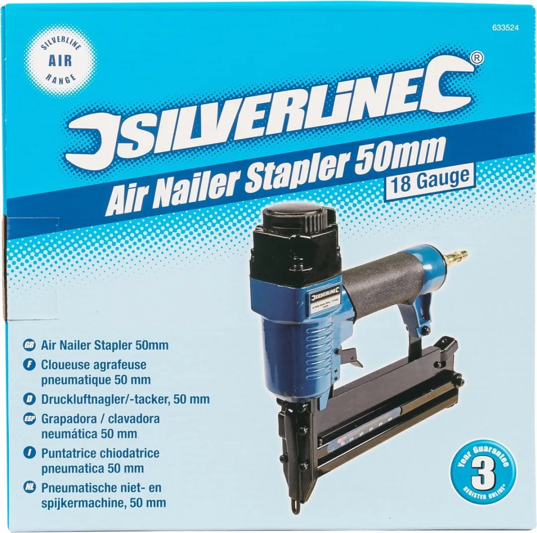 Silverline Pneumatische Niet- en Spijkermachine 633524 - 50mm