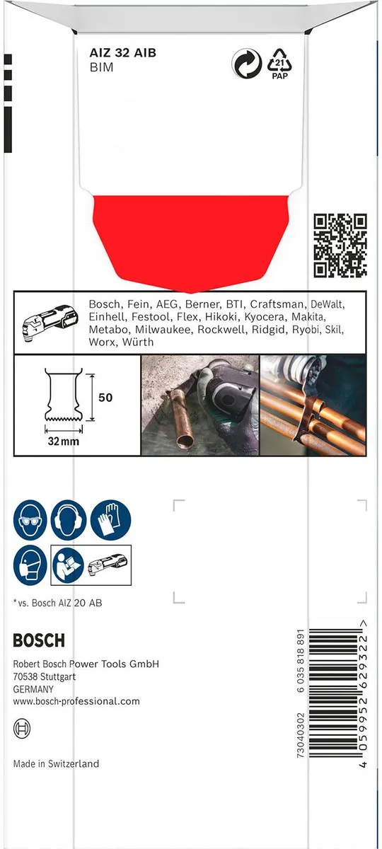 Bosch Professional AIZ 32 AIB Multifunctioneel Zaagblad 5 Stuks