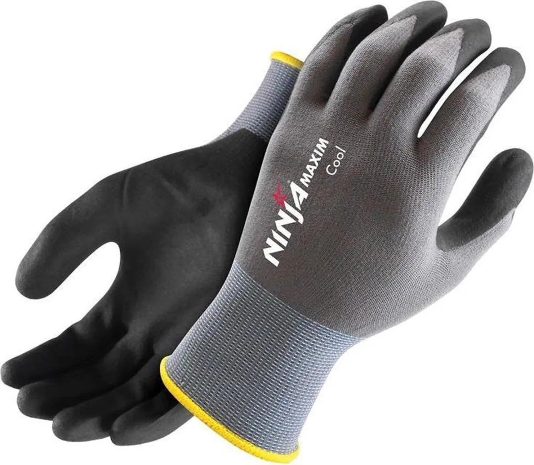 Ninja maxim cool allround montage werkhandschoenen 34872-080 luchtdoorlatend - nitril foam-coating - maat M/8