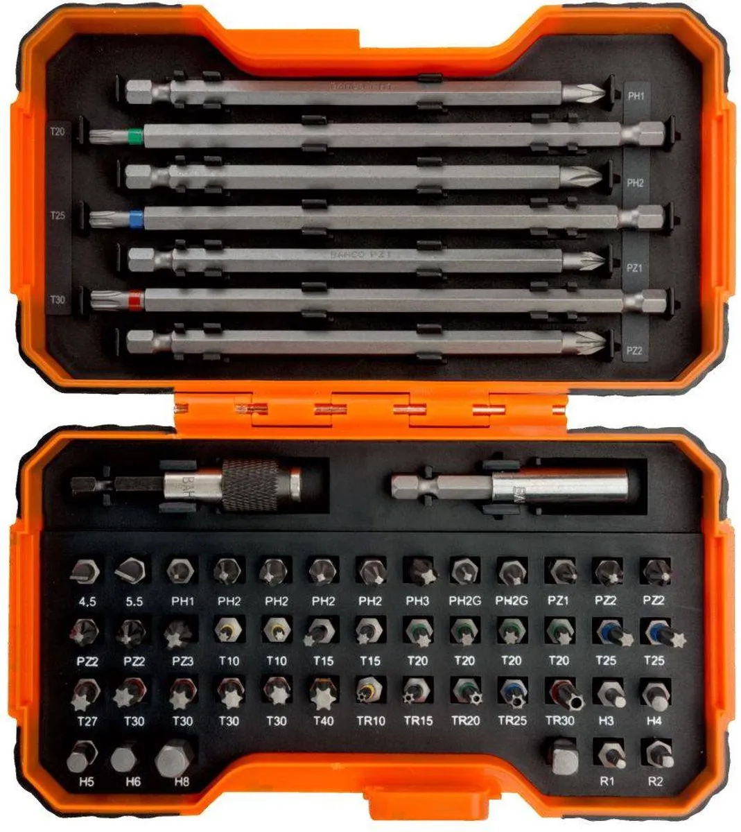 Bahco Bitset 54-delig 59/S54BC - Zwart/Oranje