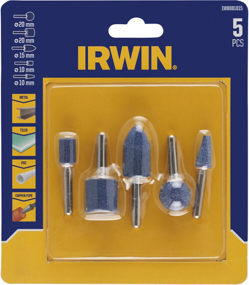 Irwin Set Slijpstenen 5 Stuks - 6mm