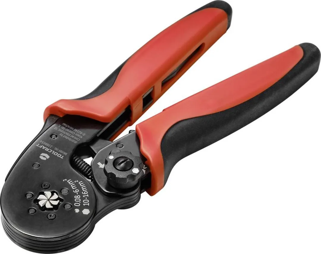 TOOLCRAFT Krimptang Adereindhulzen 0.08-16mm² - Snelverstelling