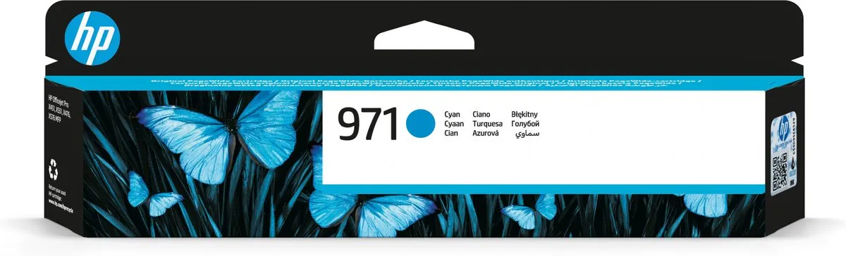 HP 971 Inktcartridge Cyaan CN622AE