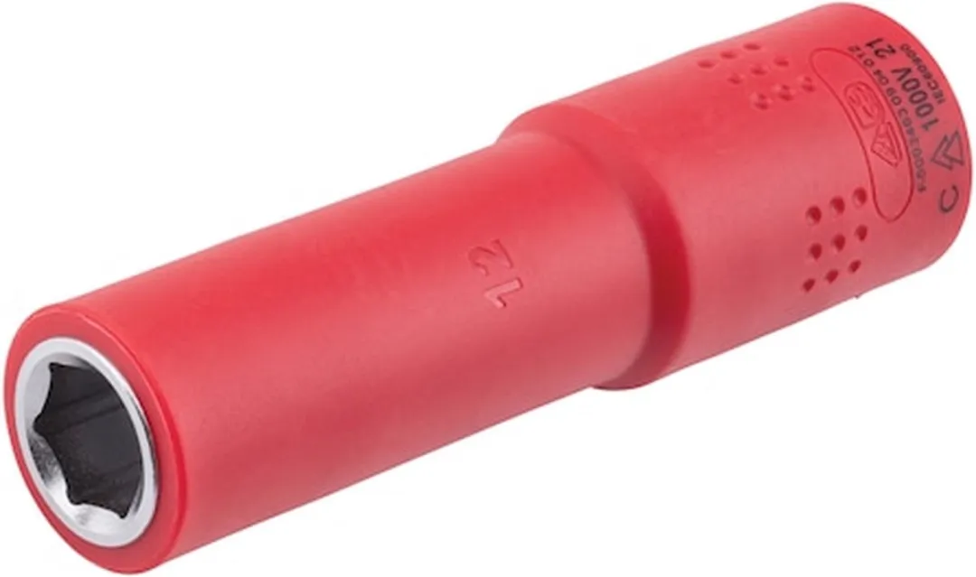 Würth VDE Dopsleutel 12mm 1/2 inch Lang - 1 Stuk