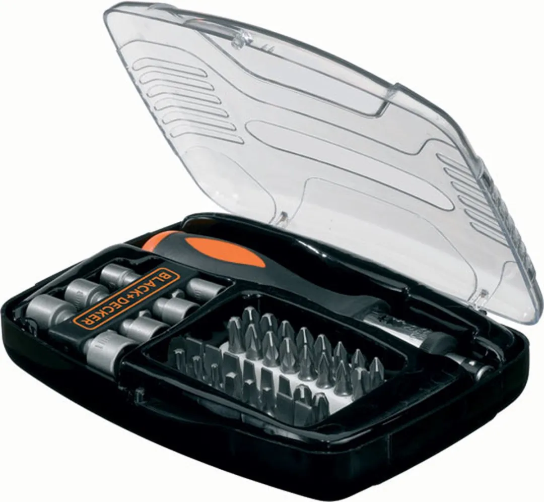 BLACK+DECKER A7062 Schroevendraaierset 40-delig - Ratelsysteem - Zwart