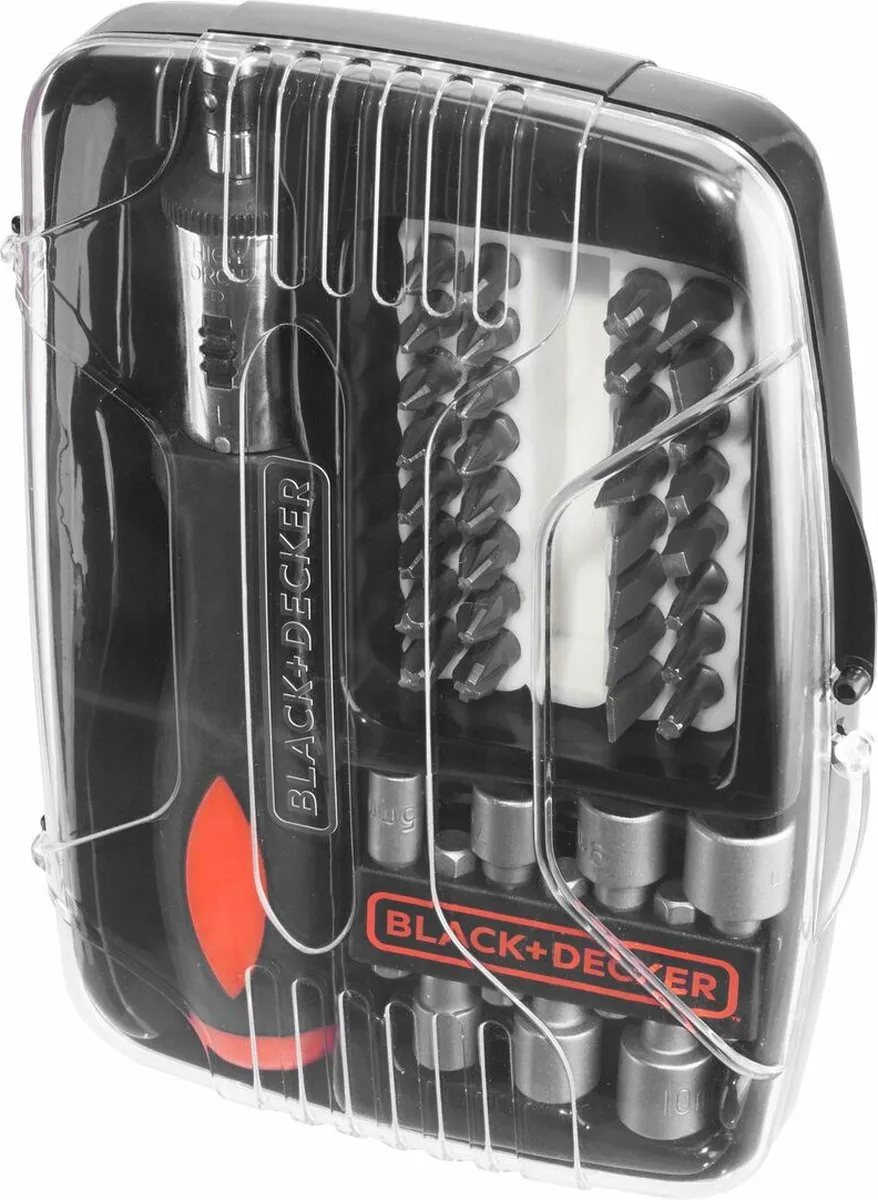 BLACK+DECKER A7062 Schroevendraaierset 40-delig - Ratelsysteem - Zwart