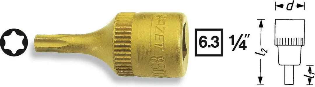 Hazet 8502-T20 Torx Dopsleutel-Bitinzet T20