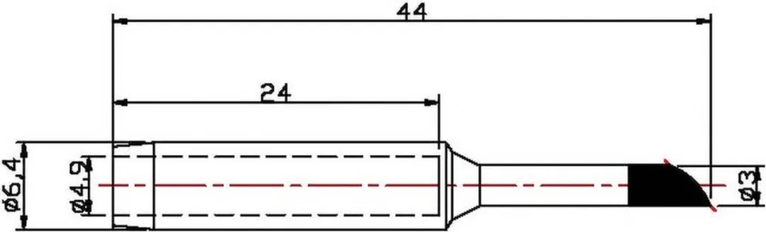 TOOLCRAFT TO-6302079 Soldeerpunt 3mm - 45° - 44mm