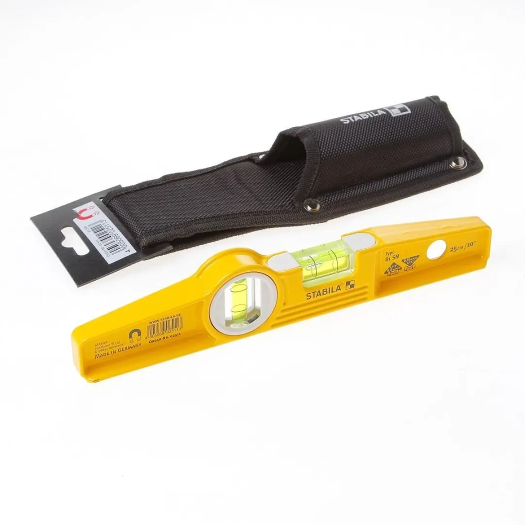 Stabila 81SM Torpedo Waterpas 25cm - Magnetisch - 3 Libellen