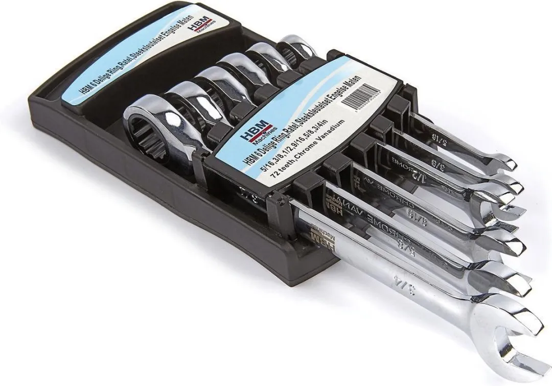 HBM Machines Steeksleutelset 6-delig Inch 5/16"-3/4"