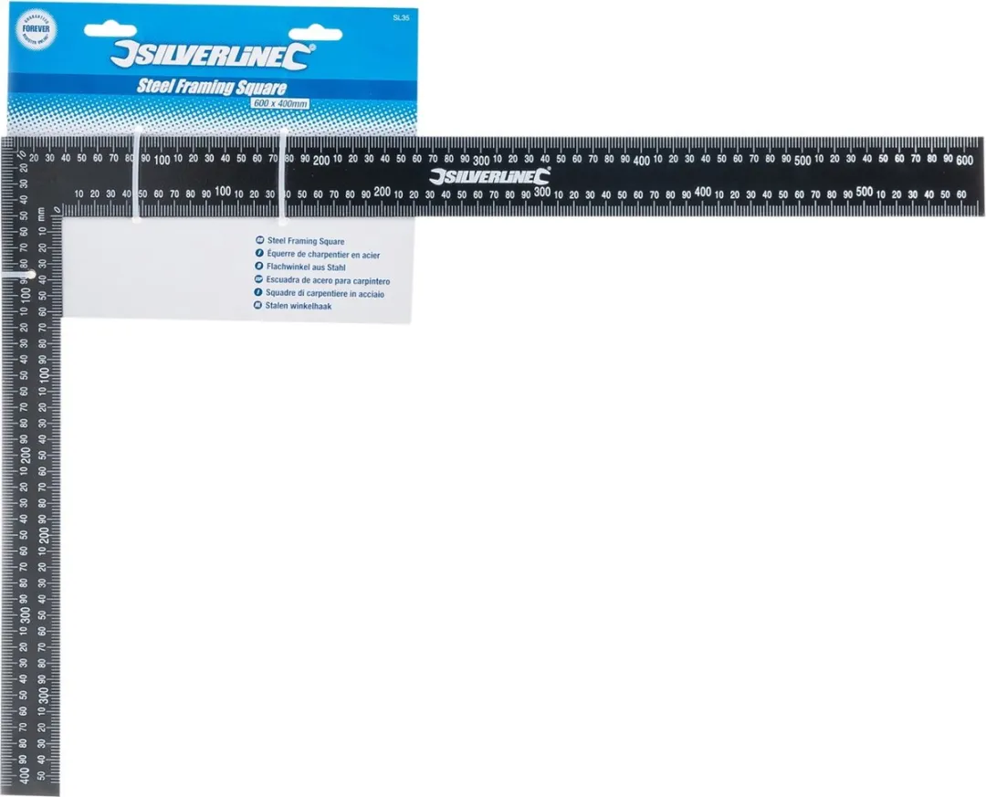 Silverline Stalen Winkelhaak SL35 600x400mm - Grau