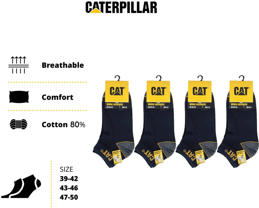 Caterpillar Heren Werksokken 12 Paar - Blauw - 47-50