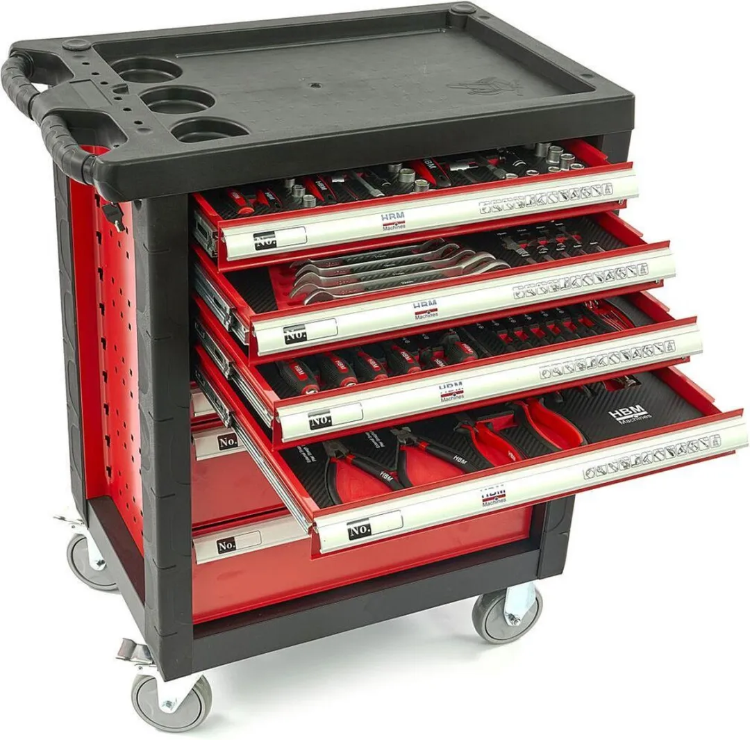 HBM machines Premium Gereedschapswagen 154-delig