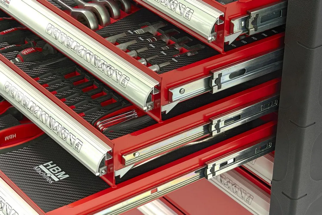 HBM machines Premium Gereedschapswagen 154-delig - Rood