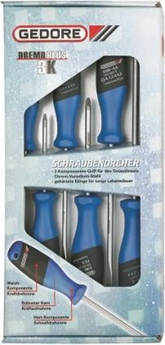 Gedore 2150-2160 Schroevendraaierset 6-delig - afbeelding 6 van 6