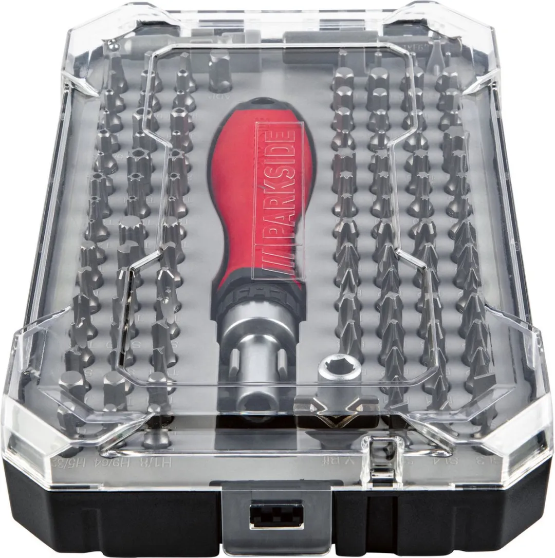 Parkside Ratelschroevendraaier 204942_3631 - 115-delig Bitset - Rood/Zwart