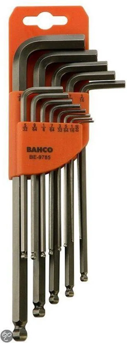 Bahco Inbussleutelset BE-9775-BE-9785 - 15-delig - Oranje