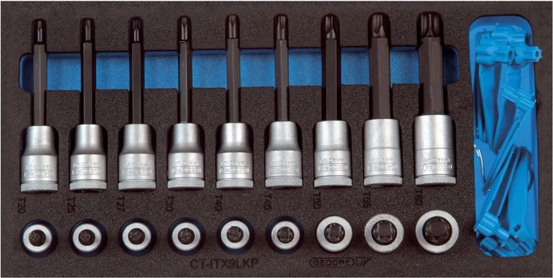 Gedore Doppenset Torx kort/lang 19-delig