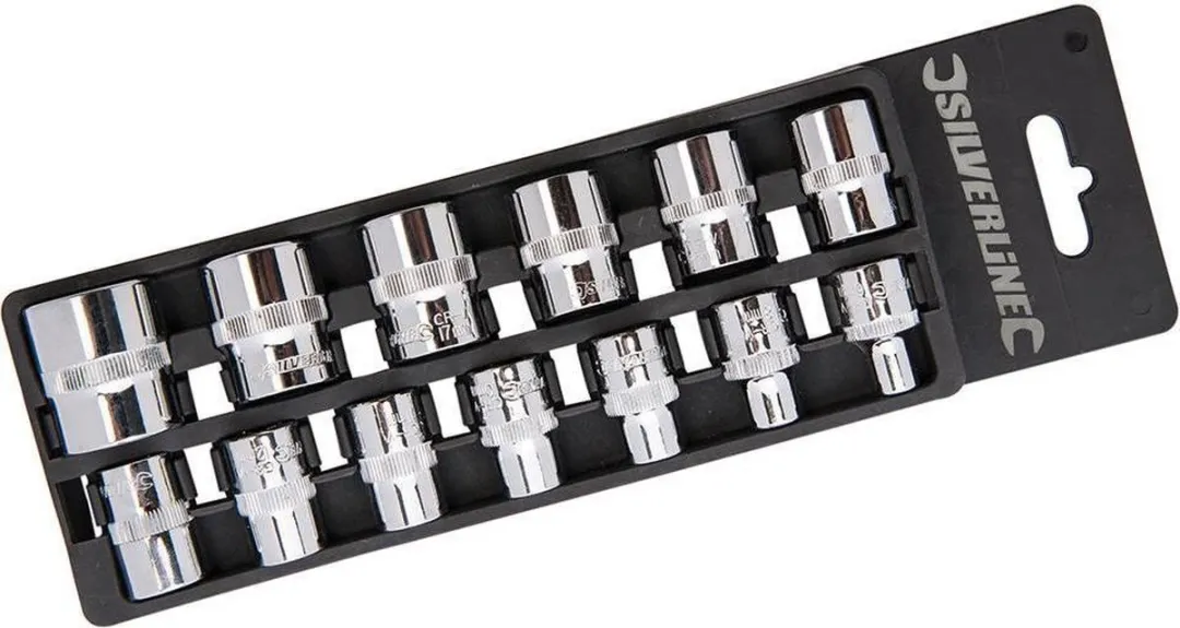 Silverline Metrische Dopsleutelset 13-delig 6-21mm