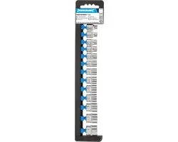 Silverline Metrische Dopsleutelset 13-delig 6-21mm - Chroom vanadium staal