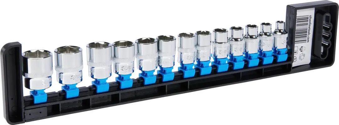 Silverline Metrische Dopsleutelset 13-delig 6-21mm - Chroom vanadium staal - afbeelding 6 van 6