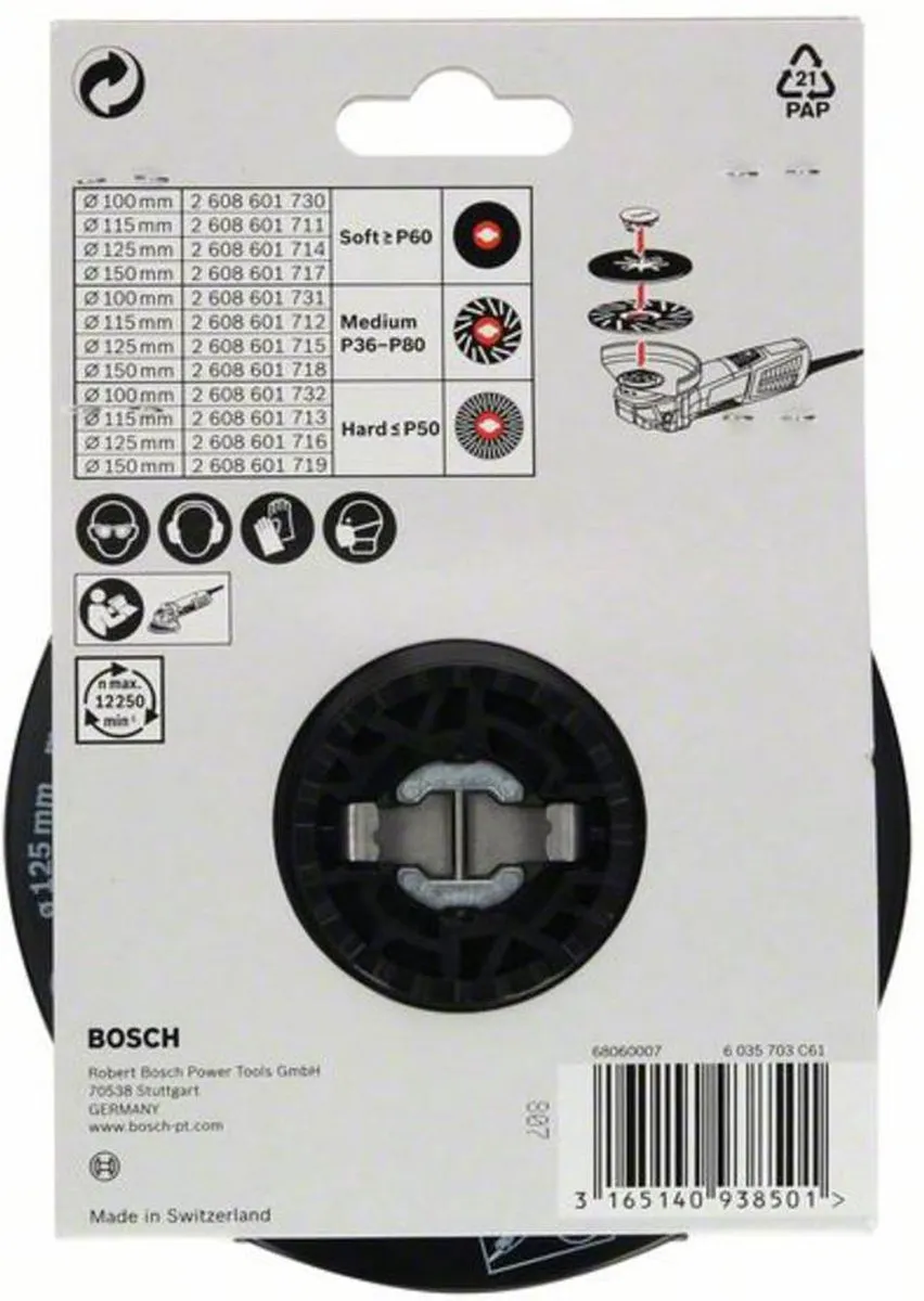 Bosch Professional X-Lock Steunschijf 125mm Soft