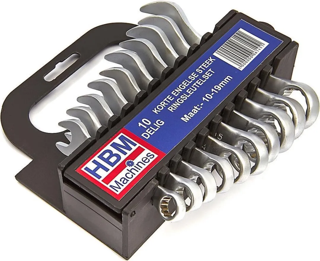 HBM Machines Metrische Ringsleutelset 10-delig 10-19mm