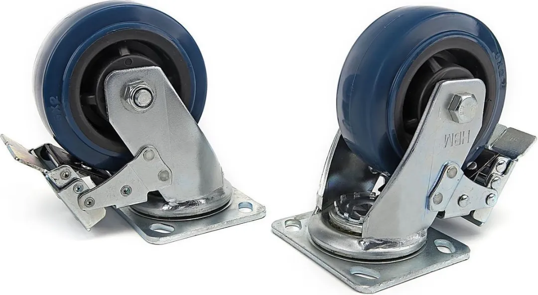 HBM Profi 125mm Zwenkwiel met Rem