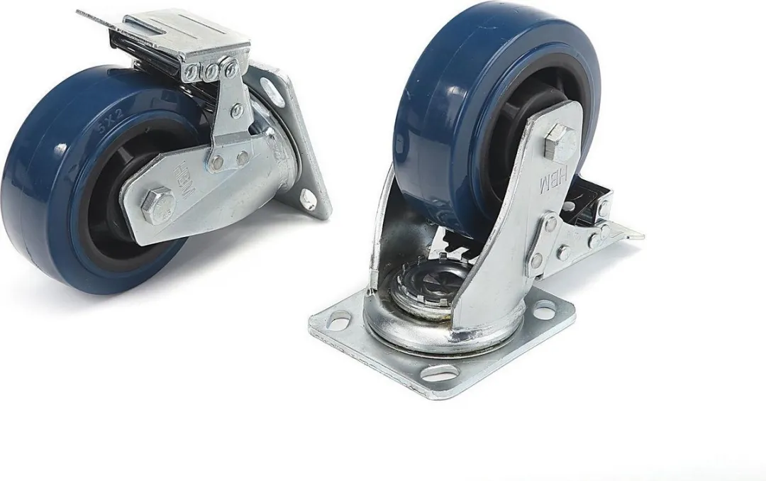 HBM Profi 125mm Zwenkwiel met Rem