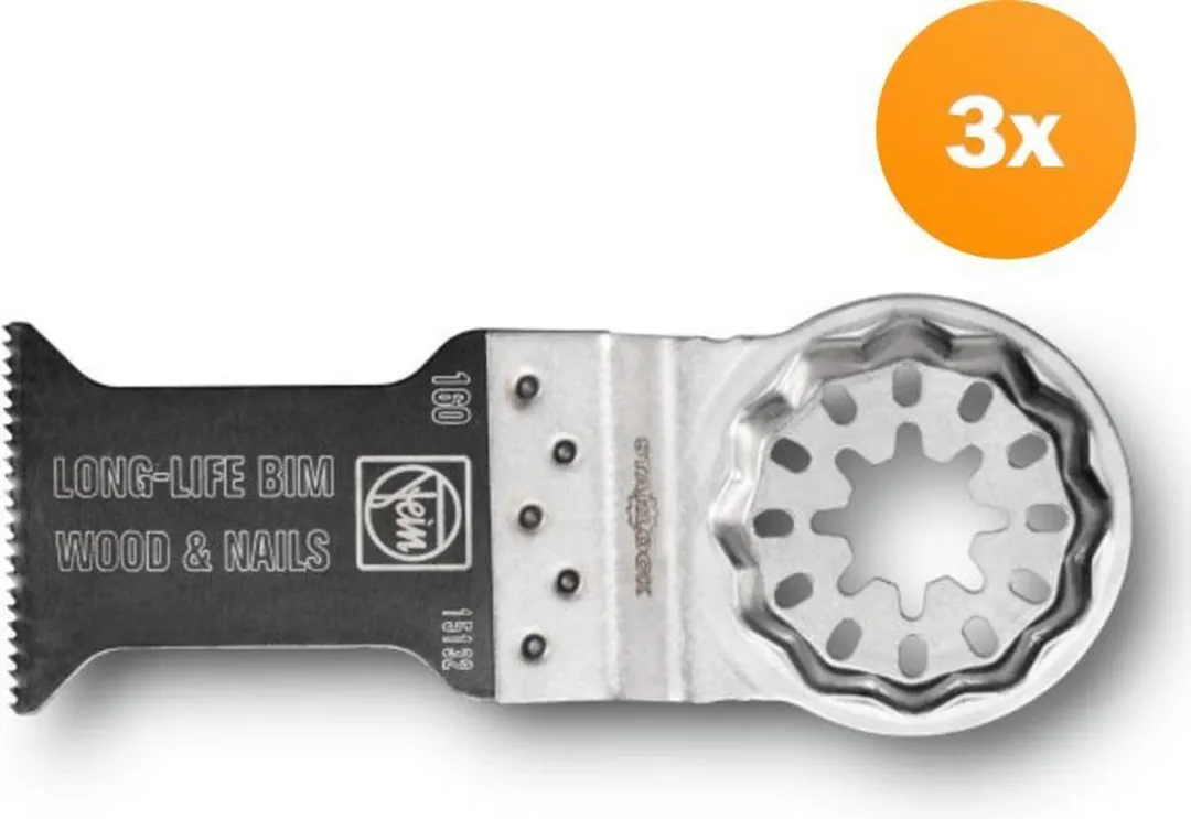 Fein Starlock E-Cut BIM Long-Life Zaagblad 50x35mm - 3 Stuks