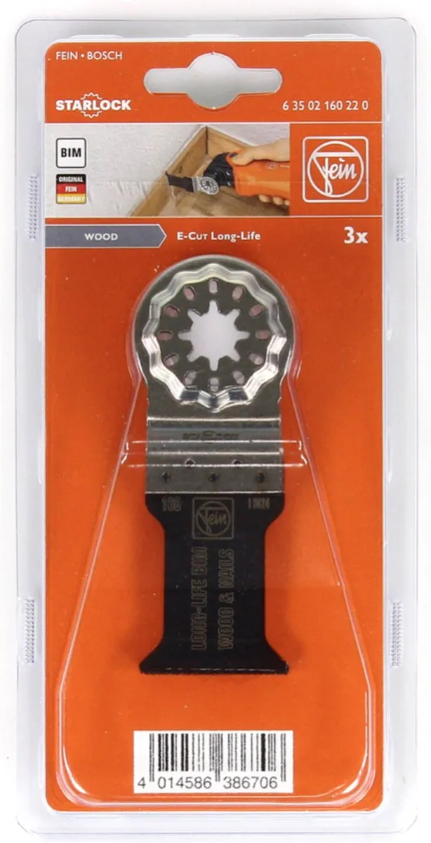 Fein Starlock E-Cut BIM Long-Life Zaagblad 50x35mm - 3 Stuks