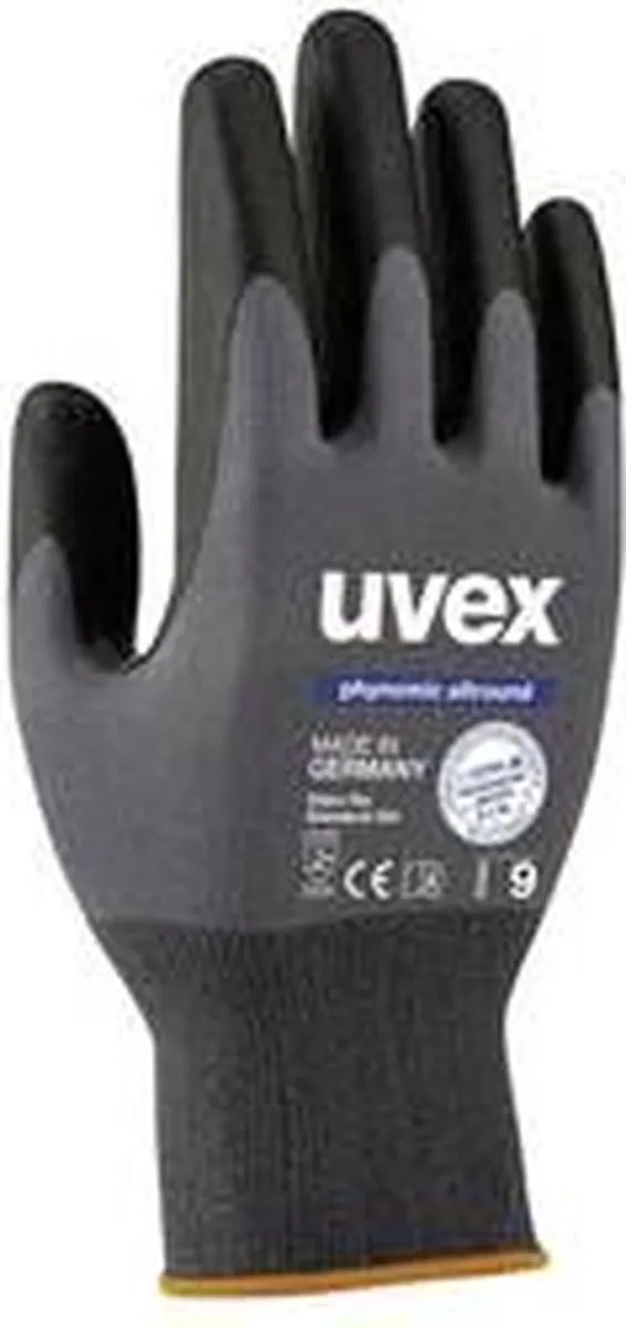 Uvex Phynomic Allround Handschoen M - Grijs/Zwart