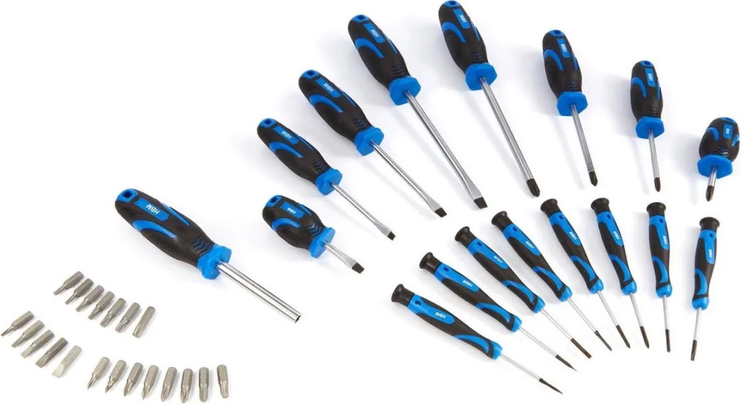 HBM 37 Delige Profi Schroevendraaier- en Bitset 7296 - Blauw/Zwart