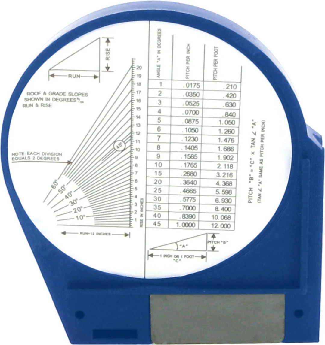 Silverline Hellingmeter 100mm - Rood/Blauw/Zilver