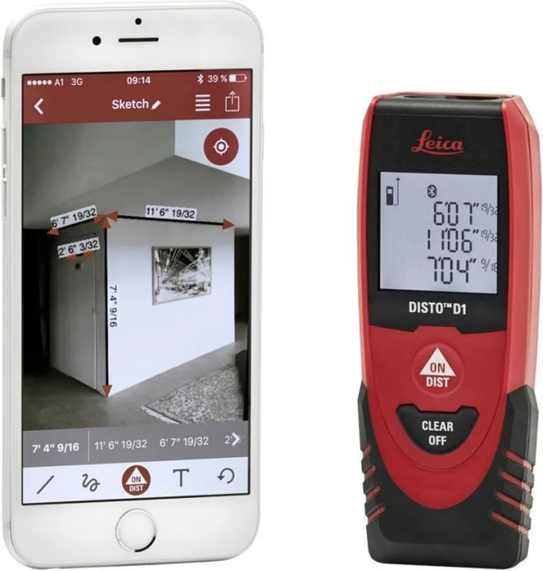 Leica Disto D1 843418 Laser Afstandsmeter - 40m - Bluetooth