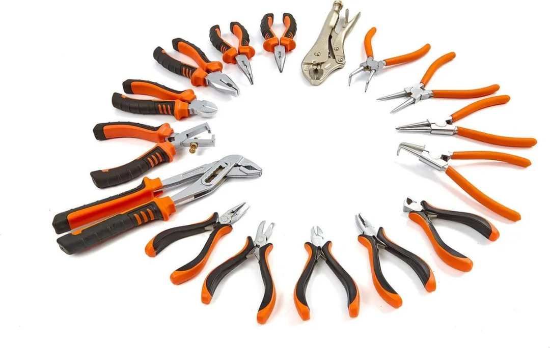 HBM 16-delige Tangenset Foam Inlay - Borgveertangen 175mm - Neutraal